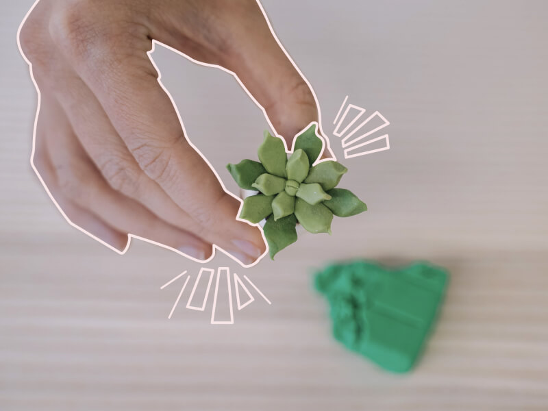 polymer clay succulents